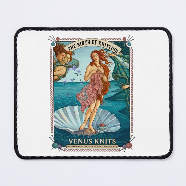 Item preview, Birth of Venus Knitting Botticelli Parody designed and sold by TeeARTHY.