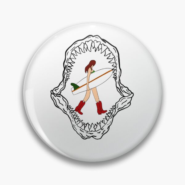 Item preview, Red surf girl shark designed and sold by Designsbyleahhh.