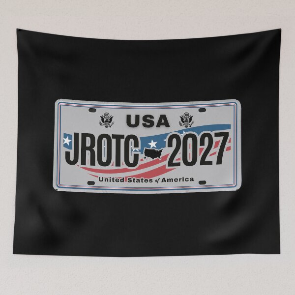 Item preview, JROTC 2027 USA License Plate‑Style Patriotic Military Cadet Design designed and sold by GFamilyC.