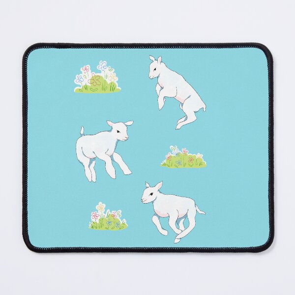 Item preview, Pastel spring baby lambs skipping  designed and sold by Robinn-art.