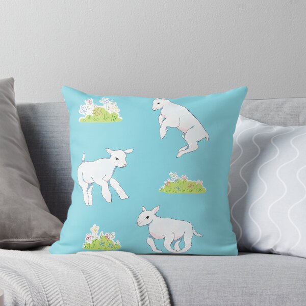 Item preview, Pastel spring baby lambs skipping  designed and sold by Robinn-art.