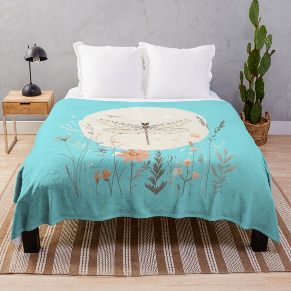 Item preview, Dragonfly Wildflower Aesthetic, Boho Nature Art, Minimalist Floral Design, Soft Botanical Illustration, Cottagecore Calm Decor designed and sold by innerfaith.