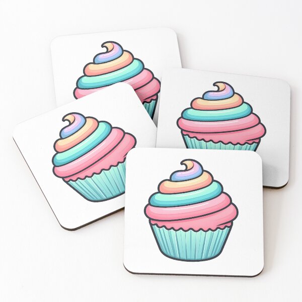 Item preview, Colorful Cupcake – Cute Dessert Illustration with Sweet Pastel Aesthetic designed and sold by BobaBunny76.