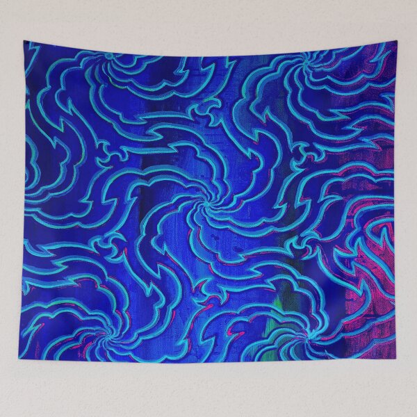 Item preview, Tamagikuya Swirl: WONDERFUL BLUE inspiring pattern, stunning blue energy, Ajna chakra power designed and sold by Dominika Brodowska.