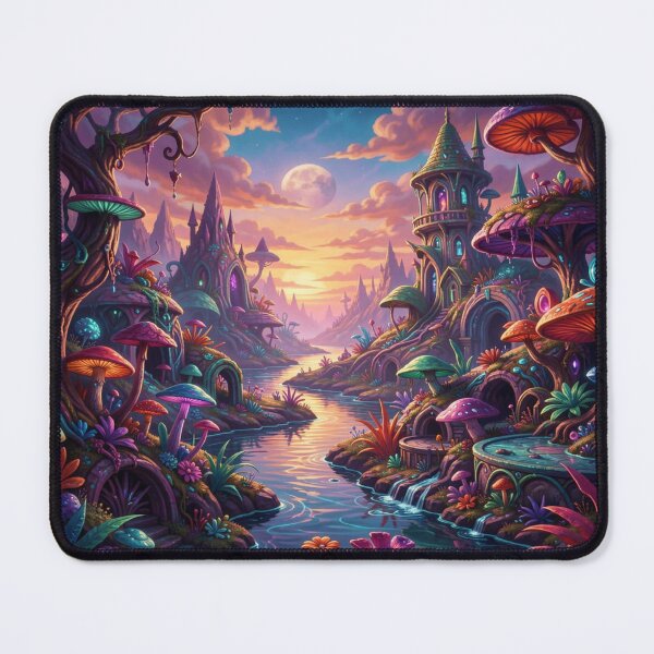 Item preview, A magical fantasy landscape in the Jane Davie style with vibrant colors and a dreamlike atmosphere. designed and sold by FotoworldEdel.