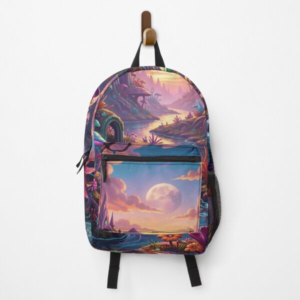 Item preview, A magical fantasy landscape in the Jane Davie style with vibrant colors and a dreamlike atmosphere. designed and sold by FotoworldEdel.