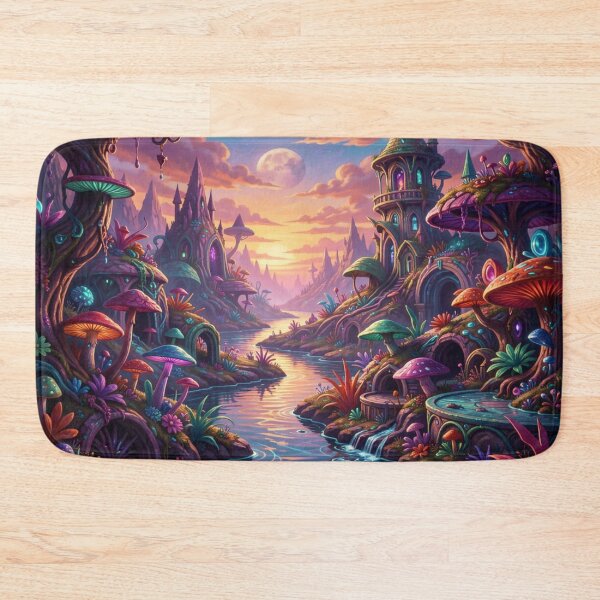 Item preview, A magical fantasy landscape in the Jane Davie style with vibrant colors and a dreamlike atmosphere. designed and sold by FotoworldEdel.