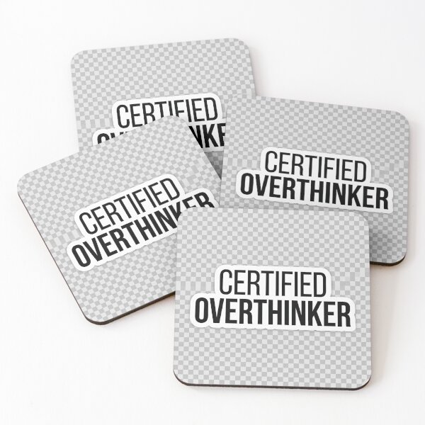 Item preview, Certified Overthinker - Bold Minimalist Aesthetic Typography designed and sold by R & K Fashions.