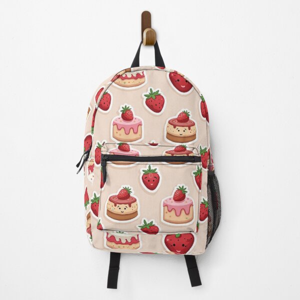 Item preview, Cute Strawberry Cakes with Smiling Cartoon Faces designed and sold by mittie101.