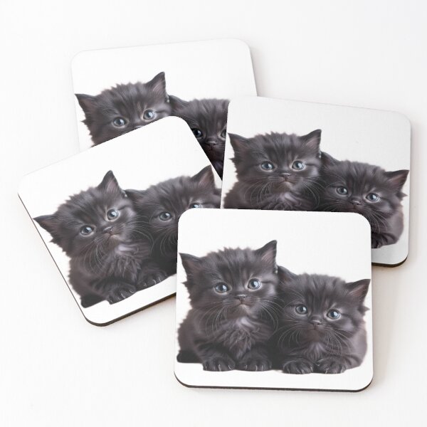 Item preview, Adorably Fluffy Black Kittens  designed and sold by Art-Inspir-AI.