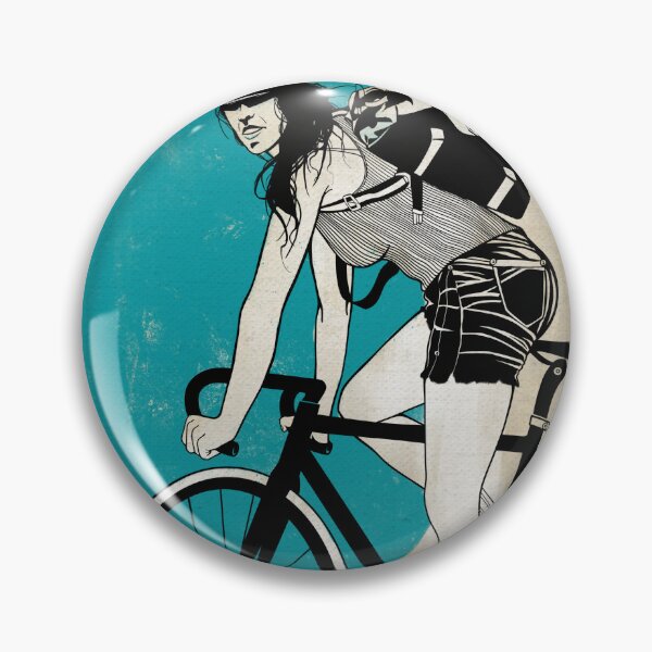 Item preview, Girls Ride Harder – Retro Cycling Poster Illustration designed and sold by RiptideKiD.