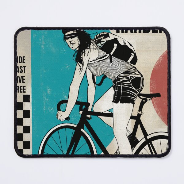 Item preview, Girls Ride Harder – Retro Cycling Poster Illustration designed and sold by RiptideKiD.