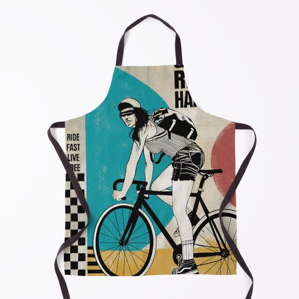 Item preview, Girls Ride Harder – Retro Cycling Poster Illustration designed and sold by RiptideKiD.
