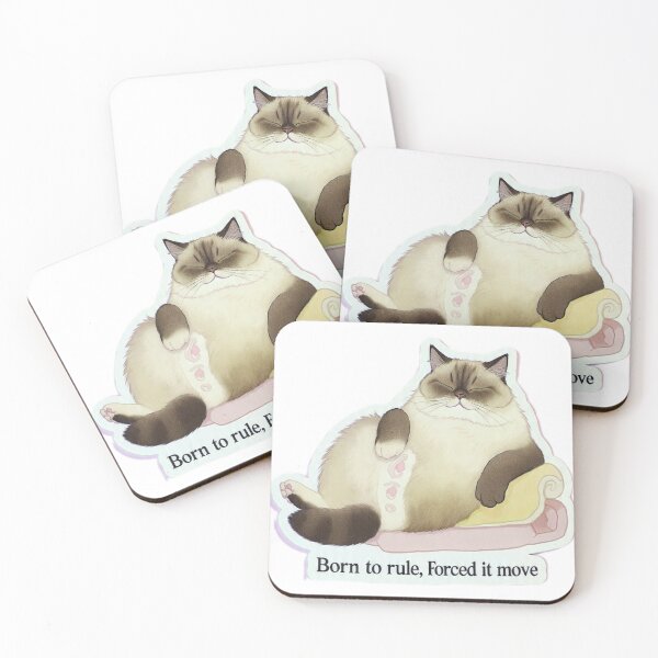 Item preview, Funny Lazy Cat King Quote Sticker designed and sold by Moody Vibes Studio.