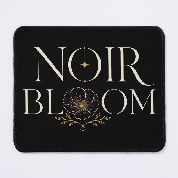 Item preview, Noir Bloom Elegant Floral Typography ,Dark Background designed and sold by FusiTink.