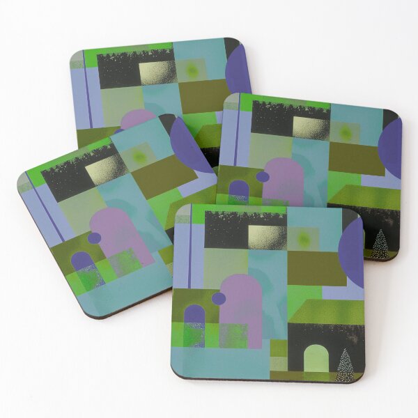 Item preview, Modern Geometric Cityscape Abstract Nature and Urban Fusion Series designed and sold by joycrysstudio.