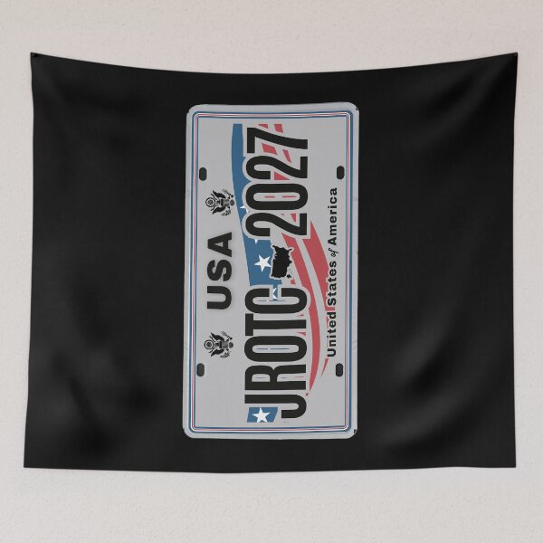 Item preview, JROTC 2027 – USA License Plate Style Patriotic Military Cadet Graduation Modern Sideways Design designed and sold by GFamilyC.