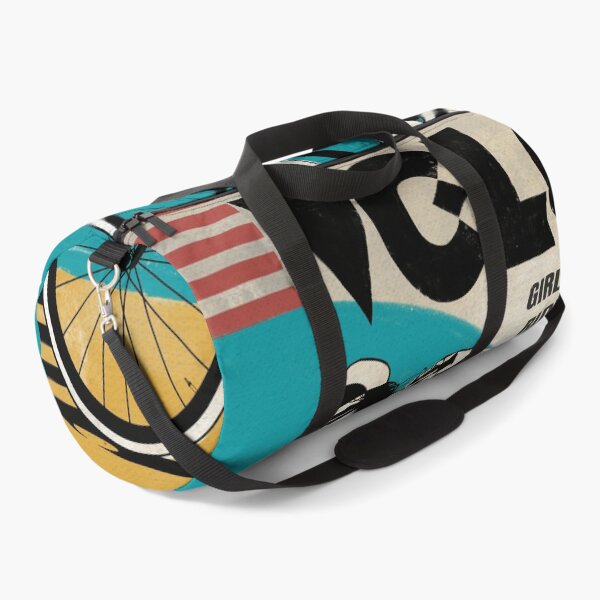 Item preview, Retro Cycling Poster Female Cyclist Girls Ride Harder Bike Art Print designed and sold by RiptideKiD.