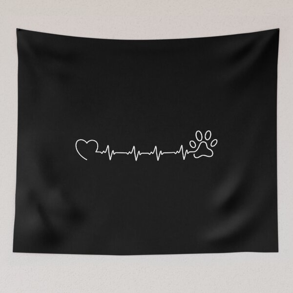 Item preview, Heartbeat Paw Print EKG Pet Lover Tee designed and sold by OlyvieArt.