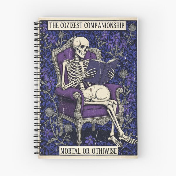 Item preview, The Coziest Company – Vintage Reading Skeleton designed and sold by HeyHas.