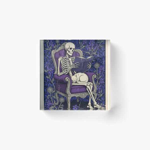Item preview, The Coziest Company – Vintage Reading Skeleton designed and sold by HeyHas.