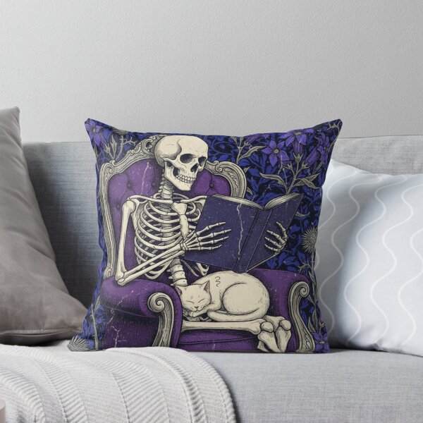 Item preview, The Coziest Company – Vintage Reading Skeleton designed and sold by HeyHas.