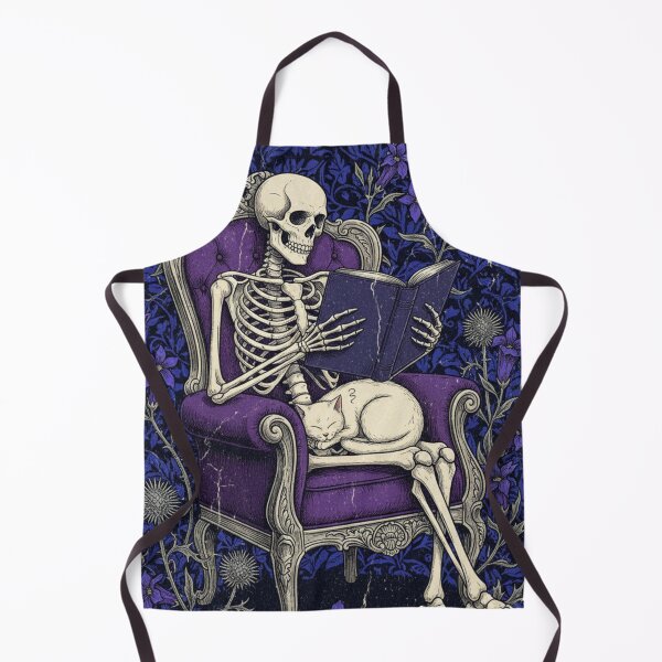 Item preview, The Coziest Company – Vintage Reading Skeleton designed and sold by HeyHas.