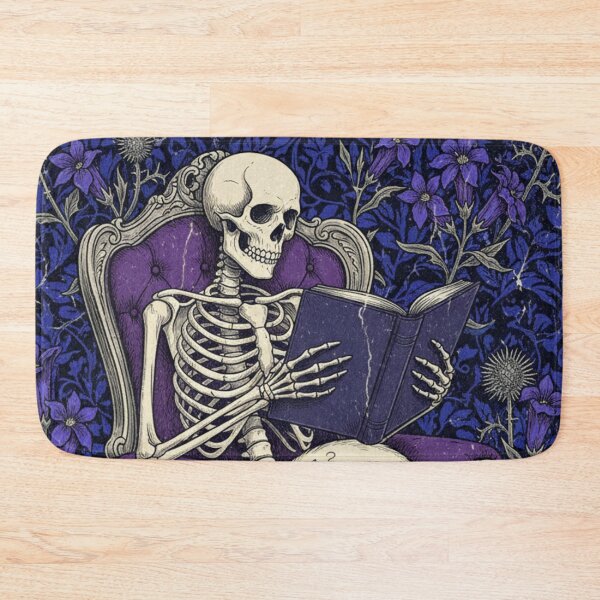 Item preview, The Coziest Company – Vintage Reading Skeleton designed and sold by HeyHas.