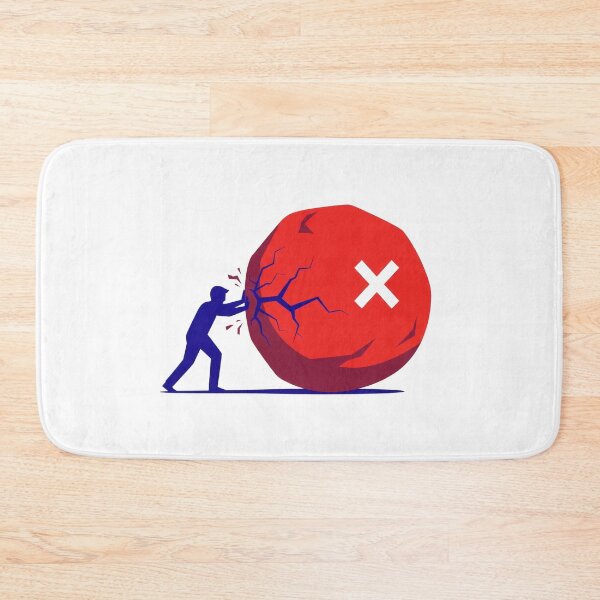 Item preview, Faith Strength Pushing Cross Boulder designed and sold by AbanoubStore.