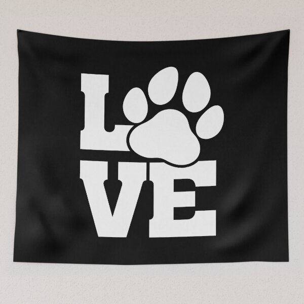 Item preview, LOVE Paw Print Typography Design designed and sold by OlyvieArt.