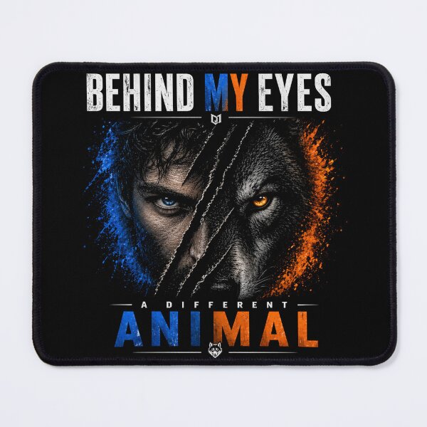 Item preview, Behind My Eyes A Different Animal Shirt – Wolf Human Duality Graphic Tee designed and sold by NAJURE.