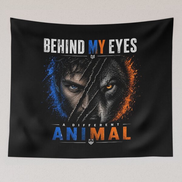 Item preview, Behind My Eyes A Different Animal Shirt – Wolf Human Duality Graphic Tee designed and sold by NAJURE.