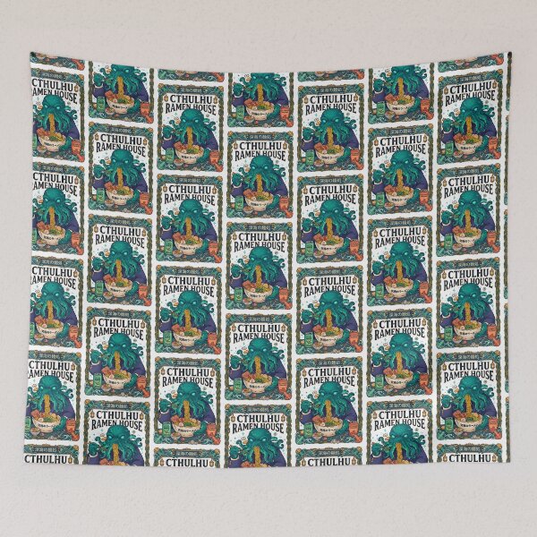 Item preview, Cthulhu Eating Noodles Ramen House  designed and sold by TeeARTHY.