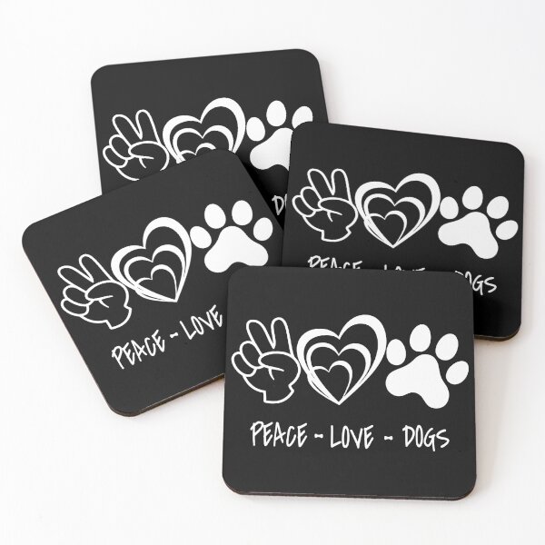Item preview, Peace Love Dogs Paw Heart Graphic designed and sold by OlyvieArt.