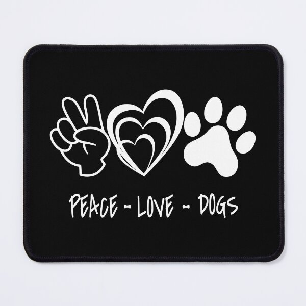 Item preview, Peace Love Dogs Paw Heart Graphic designed and sold by OlyvieArt.