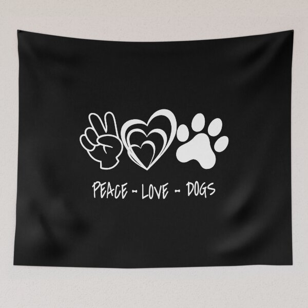 Item preview, Peace Love Dogs Paw Heart Graphic designed and sold by OlyvieArt.