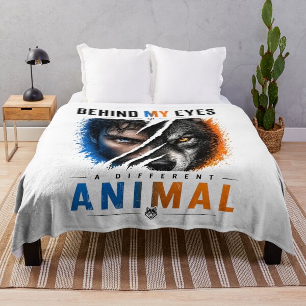 Item preview, Behind My Eyes A Different Animal Shirt  WHITE– Wolf Human Duality Graphic Tee designed and sold by NAJURE.