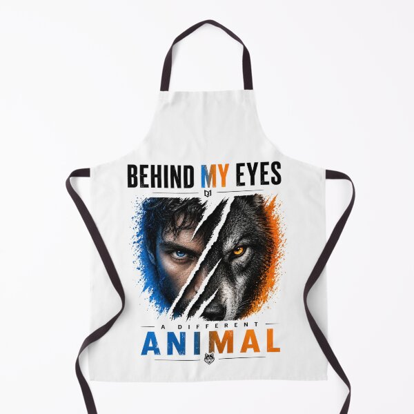 Item preview, Behind My Eyes A Different Animal Shirt WHITE– Wolf Human Duality Graphic Tee designed and sold by NAJURE.