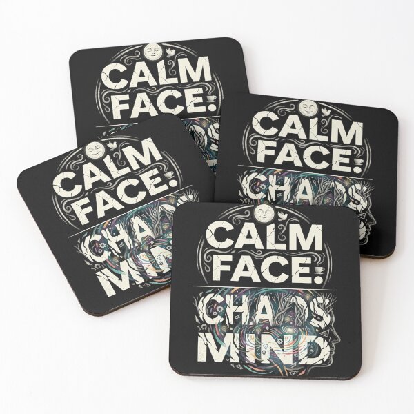 Item preview, Calm Face Chaos Mind Artistic Typography designed and sold by AGawas.