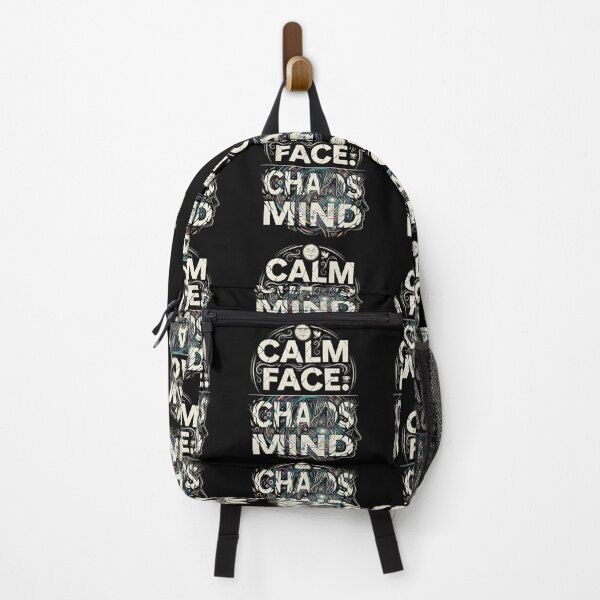 Item preview, Calm Face Chaos Mind Artistic Typography designed and sold by TrendForge.