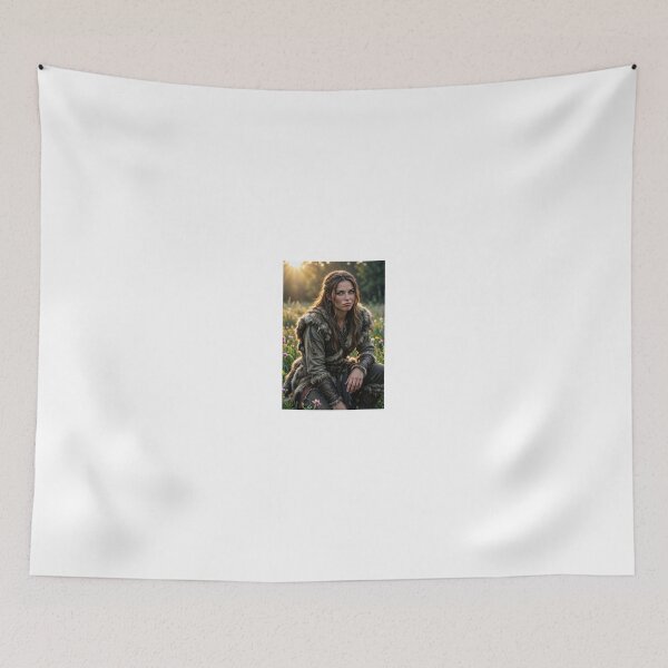 Item preview, Woman in Faux Fur Coat at Golden Hour designed and sold by CathryneDelamort.
