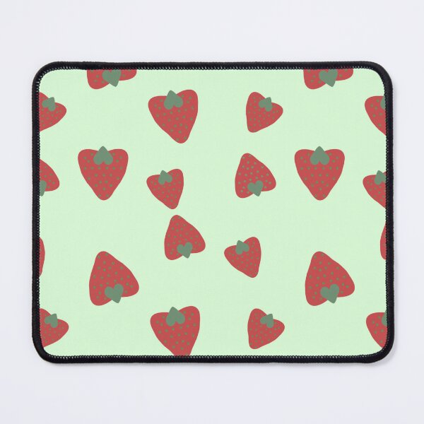 Item preview, Cute Strawberry Seamless Pattern – Pastel Green Aesthetic designed and sold by RiyanaStudio.