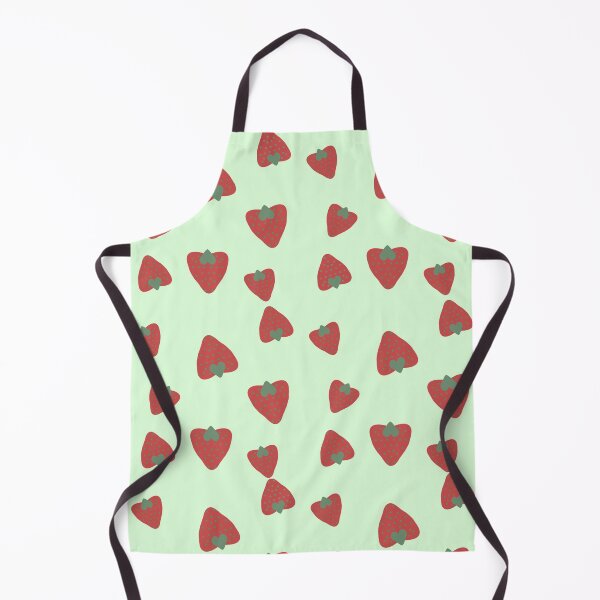 Item preview, Cute Strawberry Seamless Pattern – Pastel Green Aesthetic designed and sold by RiyanaStudio.
