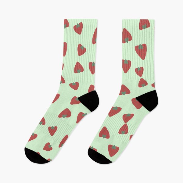 Item preview, Cute Strawberry Seamless Pattern – Pastel Green Aesthetic designed and sold by RiyanaStudio.