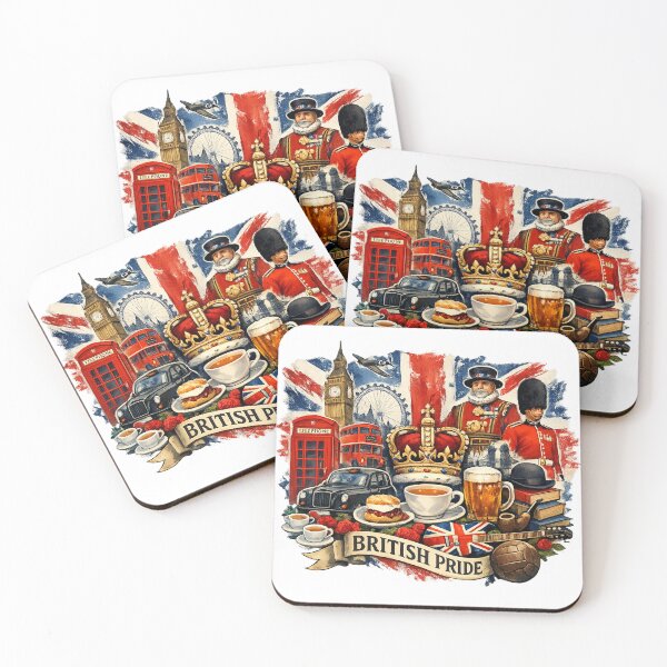 Item preview, British Pride UK Culture London Icons Vintage Style Design designed and sold by GarnerSupplyCo.