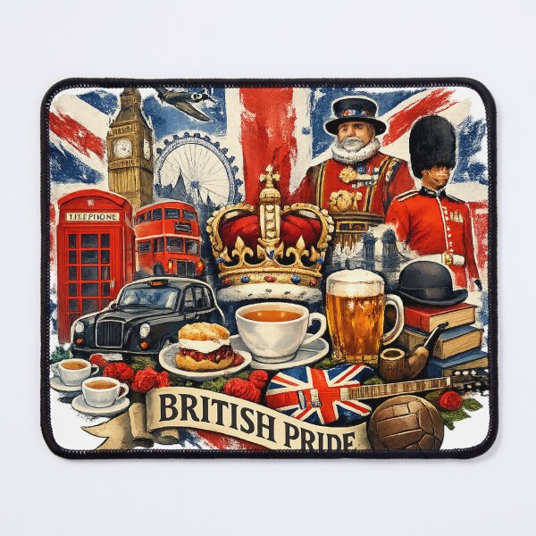 Item preview, British Pride UK Culture London Icons Vintage Style Design designed and sold by GarnerSupplyCo.