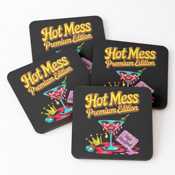 Item preview, Hot Mess Premium Edition Glam Chaos Cocktail Quote designed and sold by Amanda's Factory.