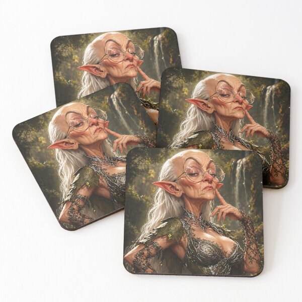 Item preview, Funny Judging Elf Grandma – Magical Forest Meme Character – Fantasy Caricature Portrait designed and sold by thor81pl.