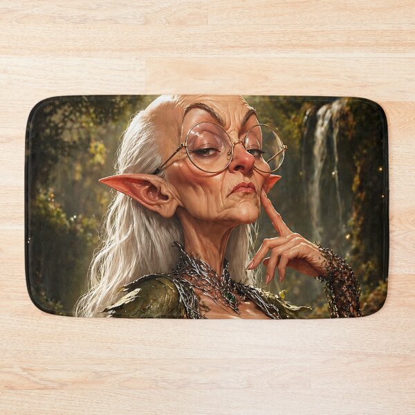 Item preview, Funny Judging Elf Grandma – Magical Forest Meme Character – Fantasy Caricature Portrait designed and sold by thor81pl.
