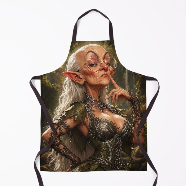 Item preview, Funny Judging Elf Grandma – Magical Forest Meme Character – Fantasy Caricature Portrait designed and sold by thor81pl.